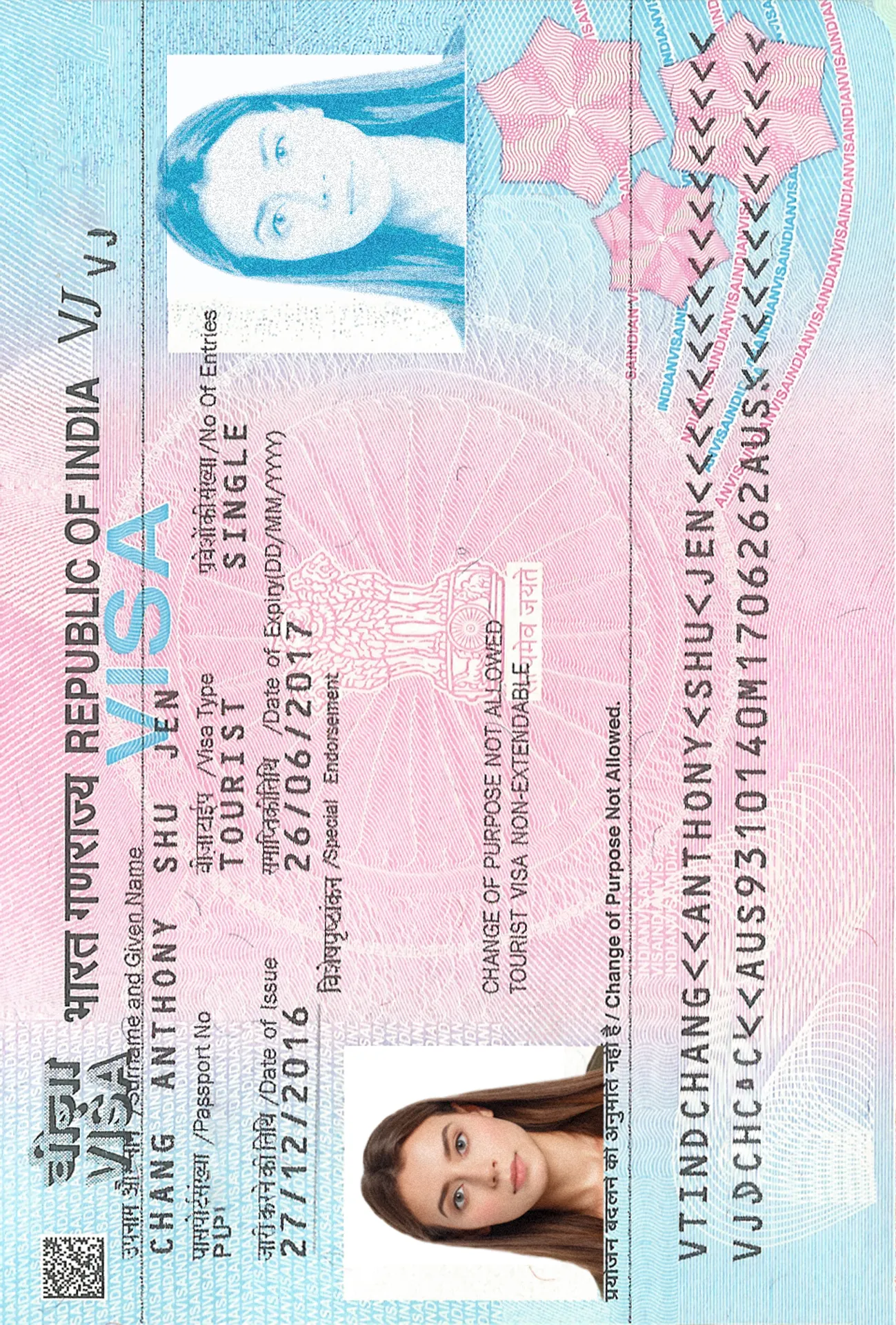 Indian Visa Photo